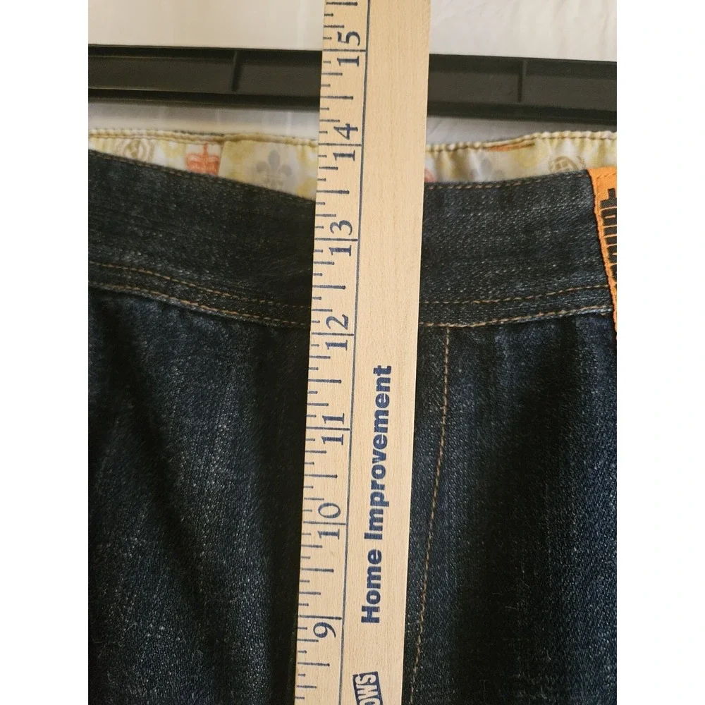 Y2K Streetwear Prophet Jeans‎ Men 40x34 Blue Dark Wash Graphic Pocket Wide Leg